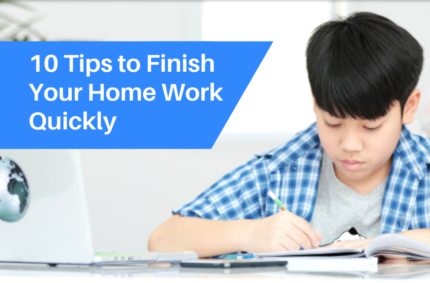 tips for finishing homework