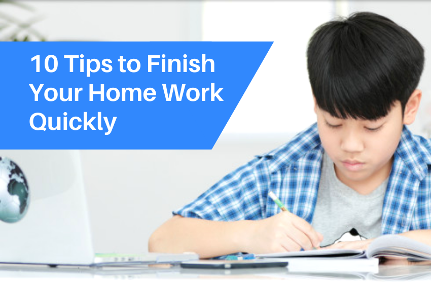 finish your homework en ingles