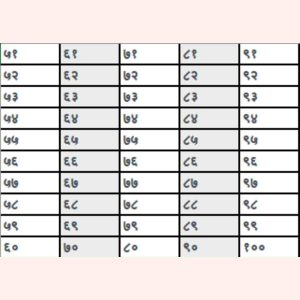Hindi Counting From 51 to 100