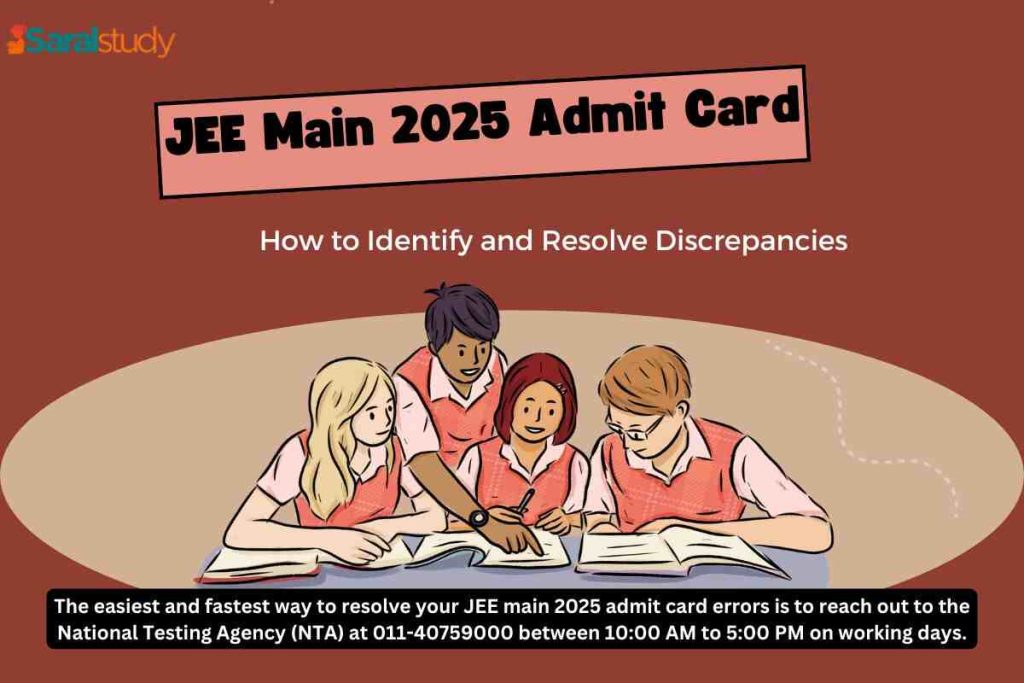 JEE main admit card 2025 errors