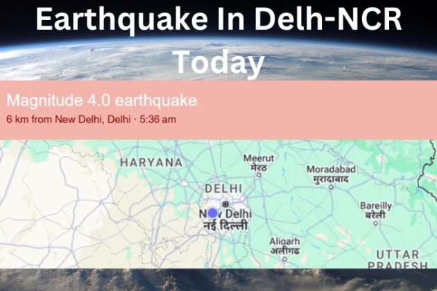Where was the epicenter of todays earthquake in delhi