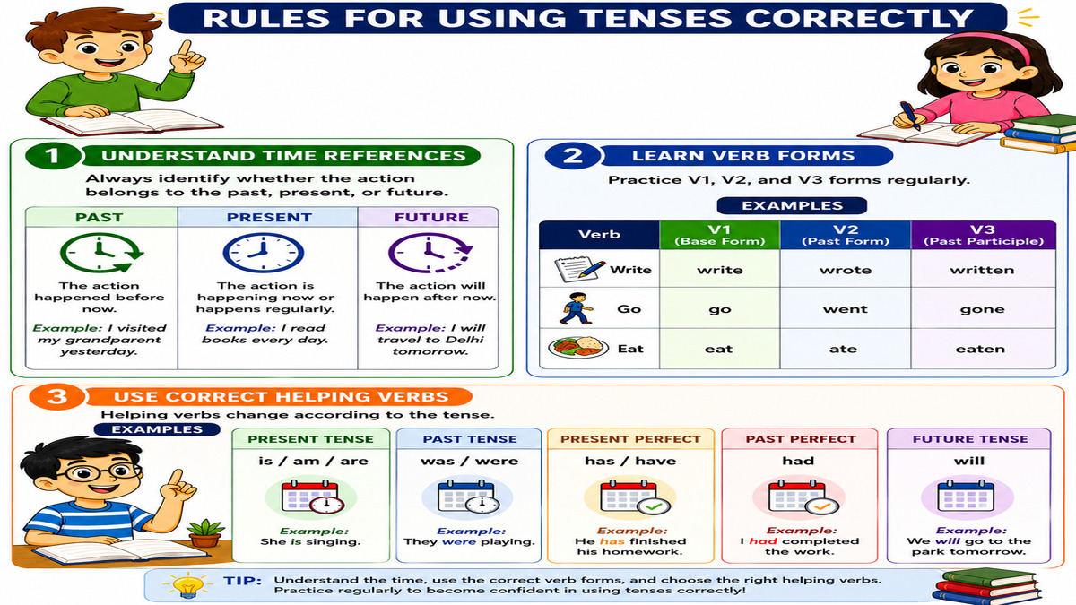 Tenses Rules Chart with Examples Rules